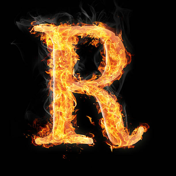 istock Fonts and symbols in fire 158832074