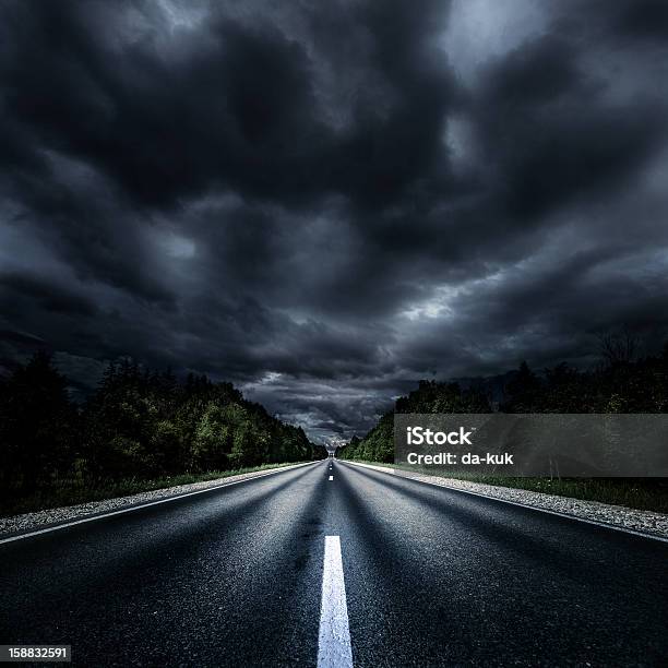 Way Forward Stock Photo - Download Image Now - Road, Night, Dark