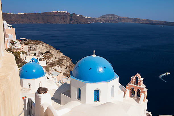 istock Church Domes On Santorini 158834253