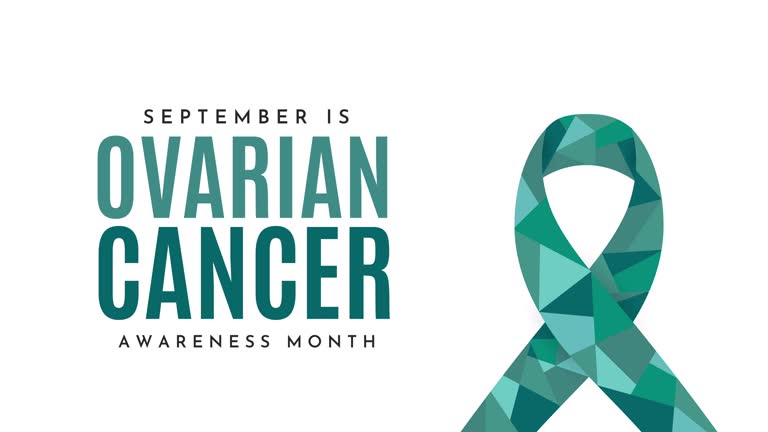 Ovarian Cancer Awareness Month card, September. 4k