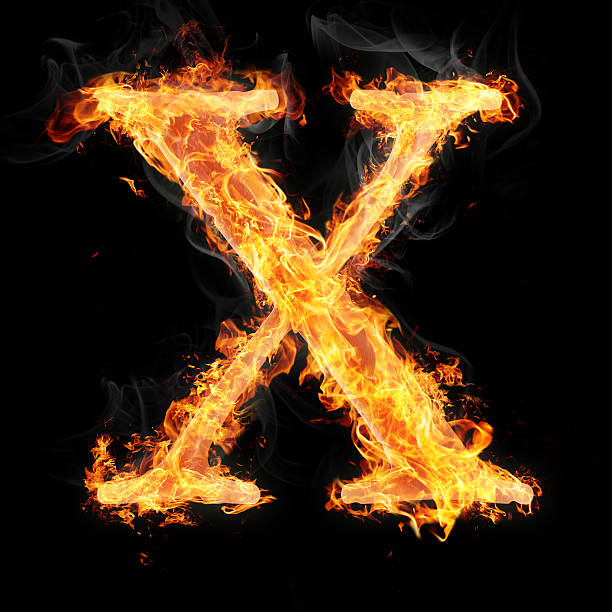 istock Fonts and symbols in fire 158837794
