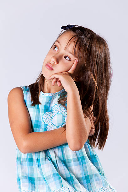 istock Little girl thinking 158839450