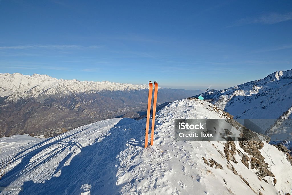 Ski touring Exploração - Royalty-free Alpes Europeus Foto de stock