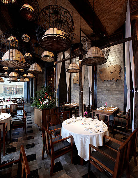 istock Southeast Asian style eatery with tables 158847425