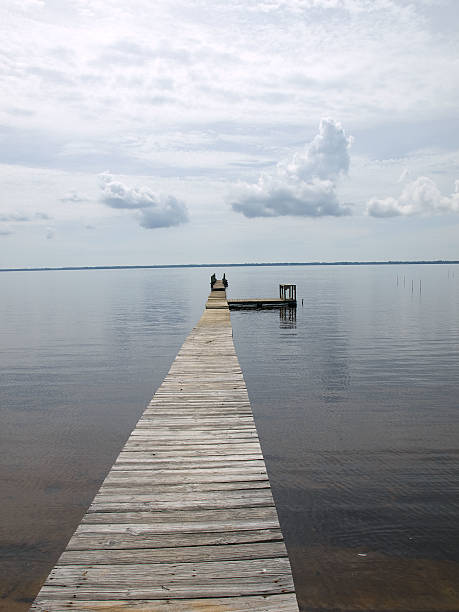 istock Isolated old fishing pier 158849932