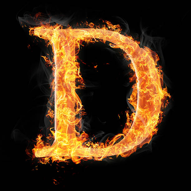 istock Fonts and symbols in fire 158851751
