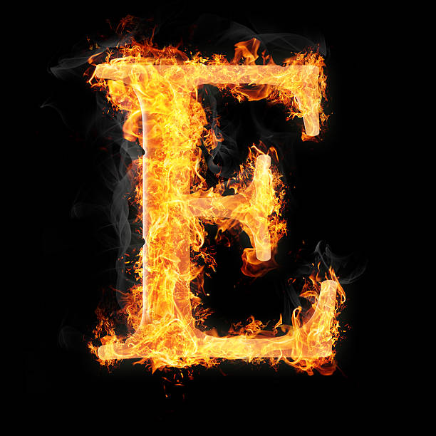 istock Fonts and symbols in fire 158851756