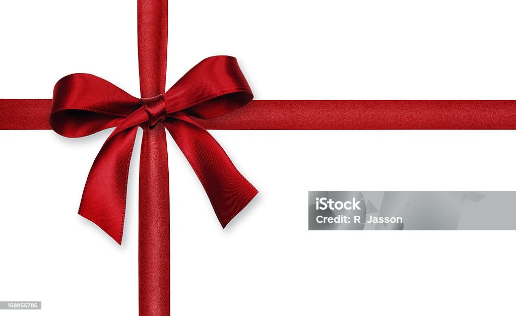 Red Ribon Stock Photo - Download Image Now - Gift, Tied Bow