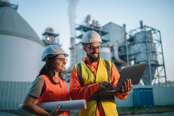 istock Male and female engineers working on the station. 1588584089