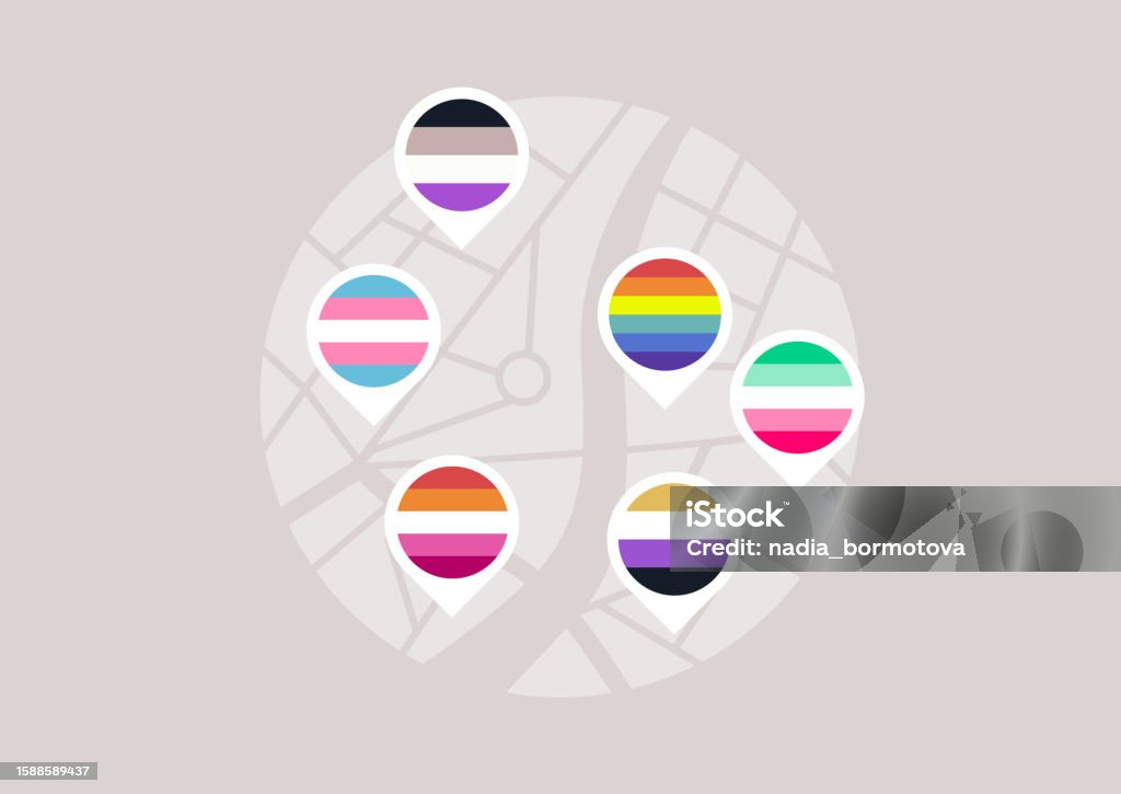 Maps Inclusive Flag A Map Highlighting Lgbtq Inclusive Destinations With Pins Colored As ...