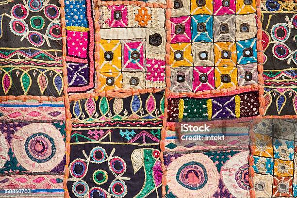 Indian Patchwork Carpet Stock Photo - Download Image Now - Asia, Asian Culture, Carpet - Decor