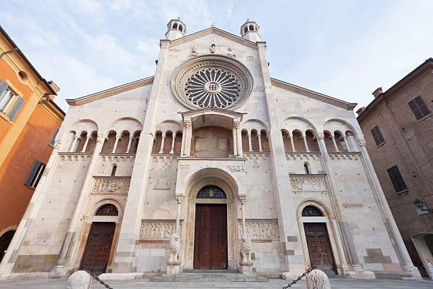 istock front view of Modena Cathedral, Italy 158861159