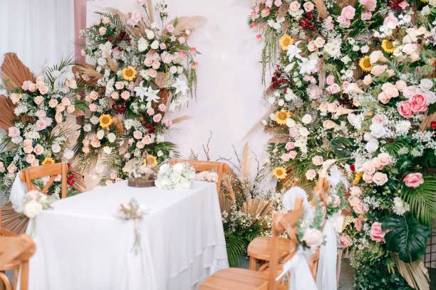 istock A beautiful wedding ceremony made according to modern models.  wedding decoration. 1588614768