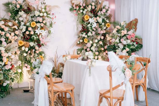 istock A beautiful wedding ceremony made according to modern models.  wedding decoration. 1588614773