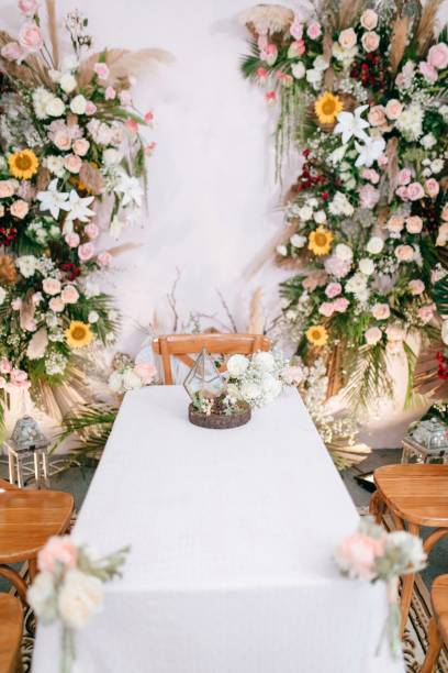 istock A beautiful wedding ceremony made according to modern models.  wedding decoration. 1588615283