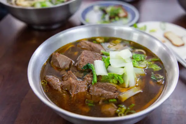 Taiwan braised beef noodle soup