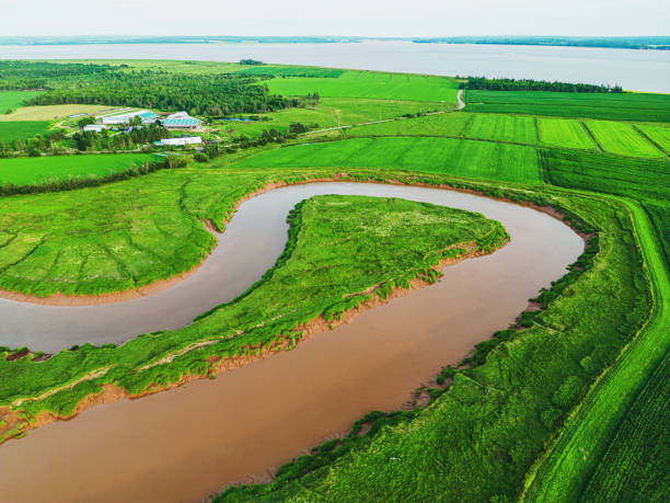 istock Aerial View of Tidal River 1588623886