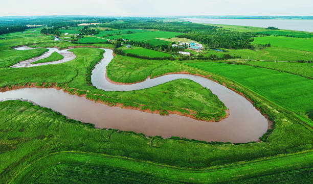 Aerial View of Tidal River