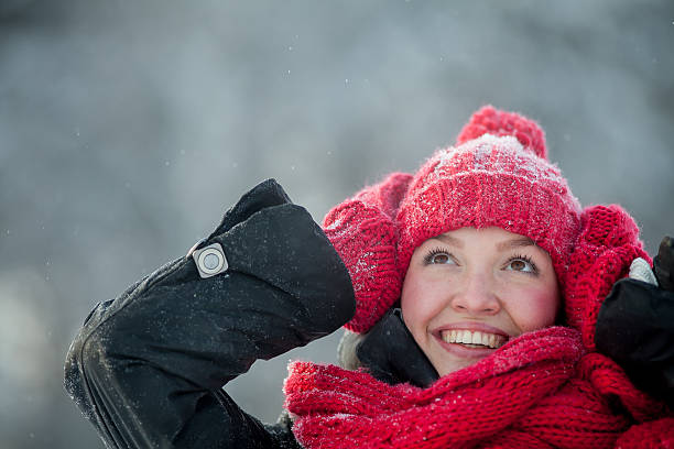 istock young girl basking knit scarf 158863064