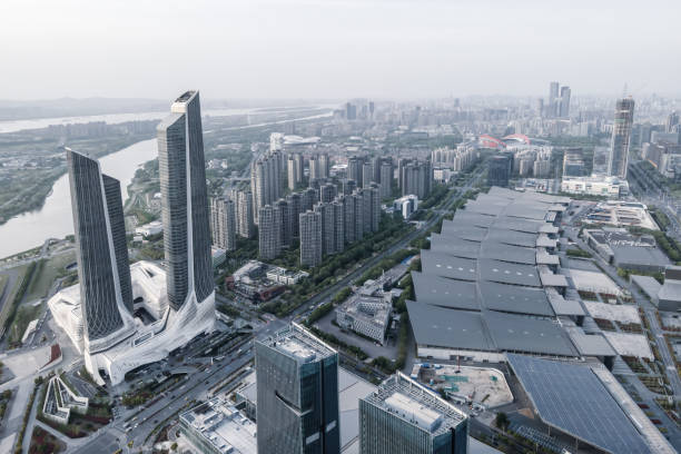 istock Aviation in Nanjing Financial District Architecture Skyrim 1588699207