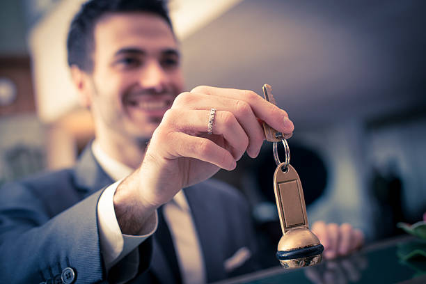 istock Young businessman at the hotel 158870043