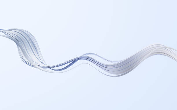Flowing and twist geometry lines, 3d rendering. Flowing and twist geometry lines, 3d rendering. Digital drawing. ribbon flow stock pictures, royalty-free photos & images