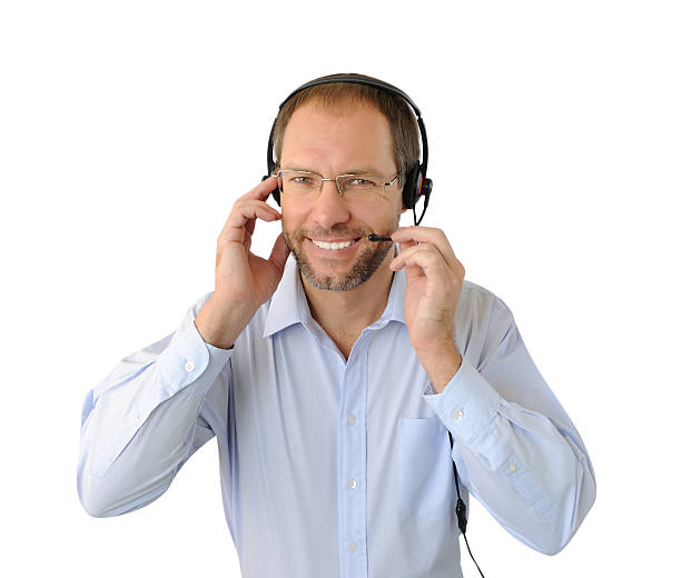 istock Portrait of phone operator 158874359