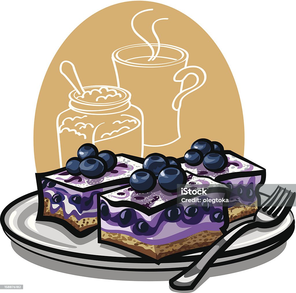 Pastel de arándano - arte vectorial de Alimento libre de derechos