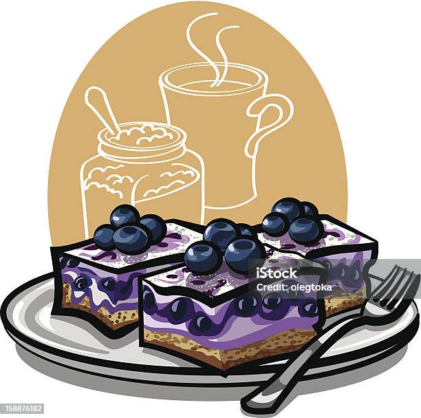 Ilustración de Pastel De Arándano y más Vectores Libres de Derechos de Alimento - Alimento, Arándano, Azul