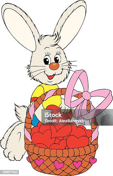 Osterhase Mit Einem Korb Stock Vektor Art und mehr Bilder von Charakterkopf - Charakterkopf, ClipArt, Comic - Kunstwerk