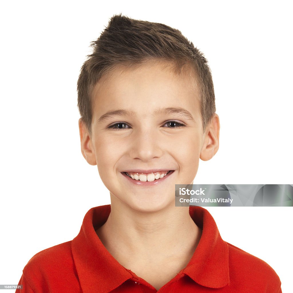 Retrato de jovem feliz rapaz adorável - Foto de stock de Criança royalty-free