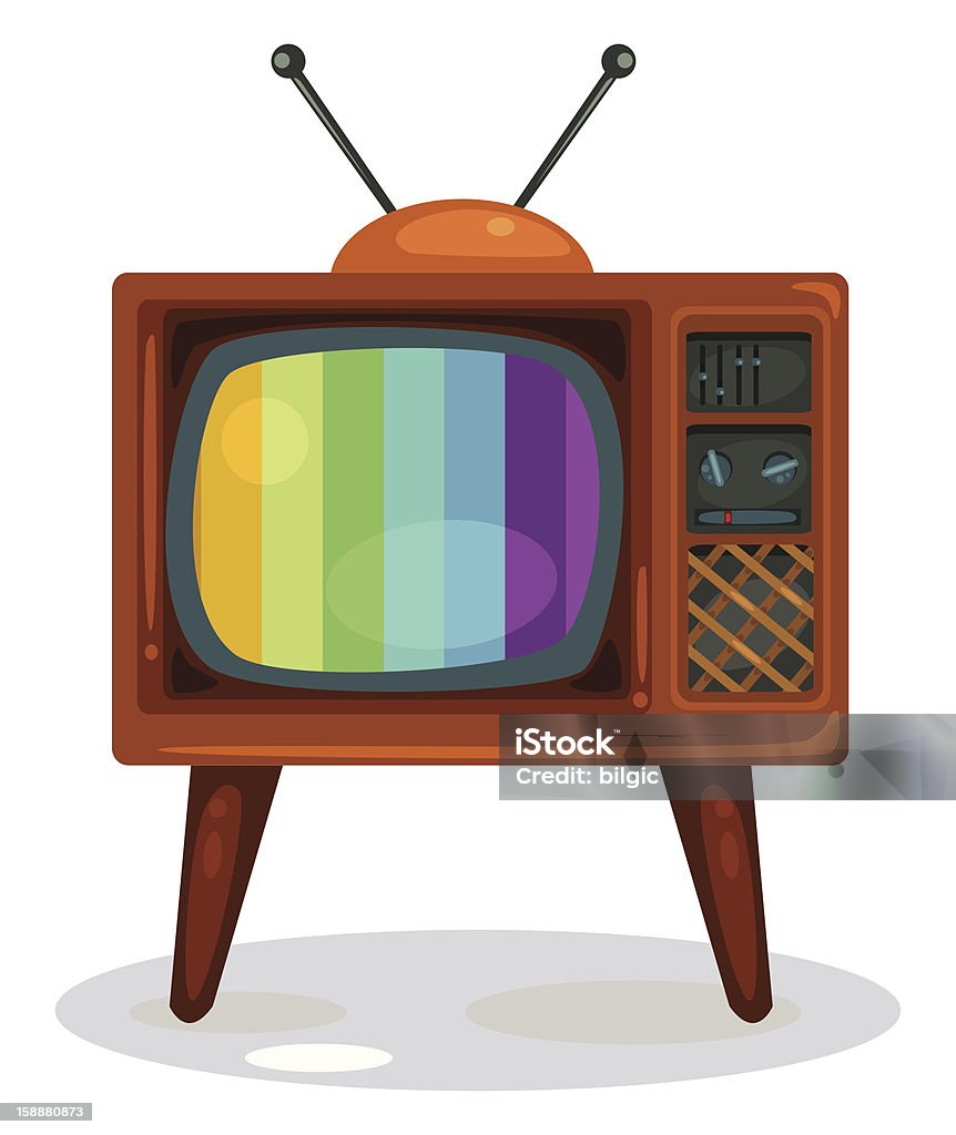 Télévision vintage - clipart vectoriel de Télévision libre de droits