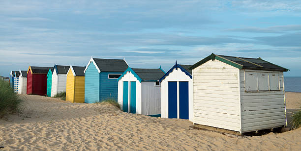 istock Colorful Beach Huts at Southwold, Suffolk, UK 158882815