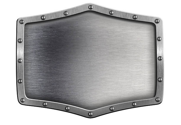 istock metal shield or plate isolated on white 158883491