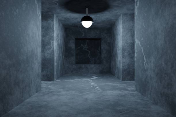 istock Empty background scene. Texture dark concentrate floor with mist or fog. 3D rendering 1588887049