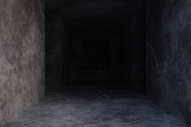 istock Empty background scene. Texture dark concentrate floor with mist or fog. 3D rendering 1588887560