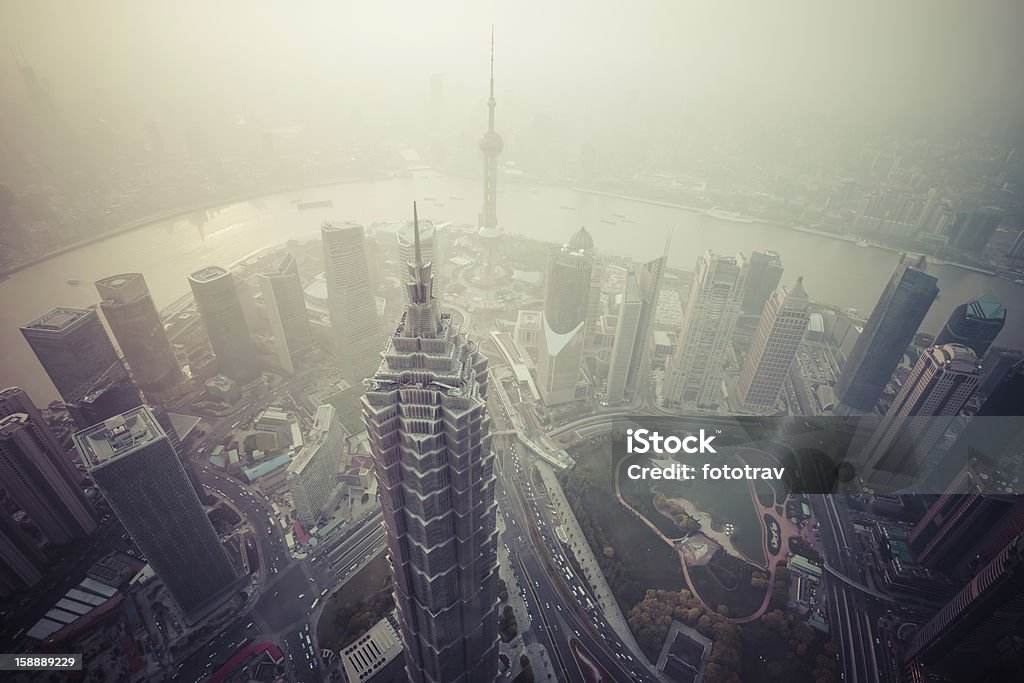 Aria inquinamento in Shanghai, Cina - Foto stock royalty-free di Pechino