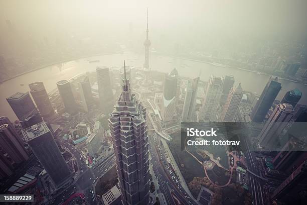 Aria Inquinamento In Shanghai Cina - Fotografie stock e altre immagini di Pechino - Pechino, Inquinamento dell'aria, Inquinamento
