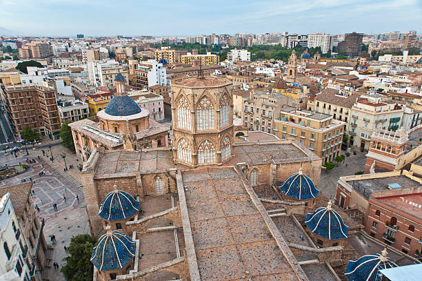 istock View of Valencia from above. The cathedral. 158891515