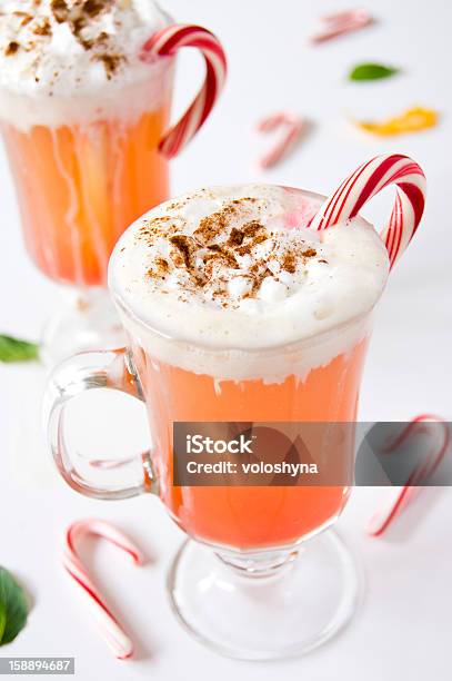 Sidra De Maçã Quente Com Chantilly - Fotografias de stock e mais imagens de Cocktail - Cocktail, Natal, Batido - Modo de Preparação de Comida