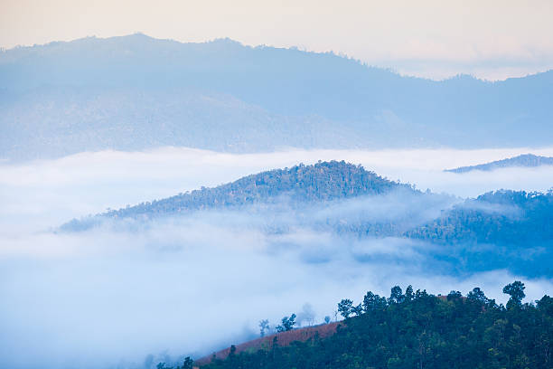 Foggy Mountain stock photo