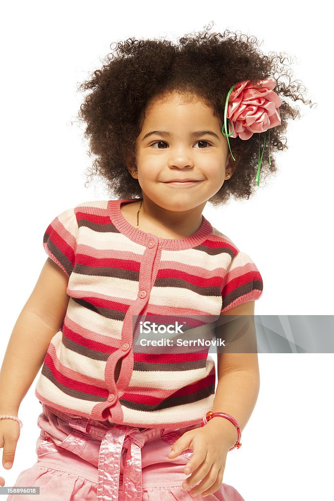 Ritratto di bambina nero - Foto stock royalty-free di Bambine femmine