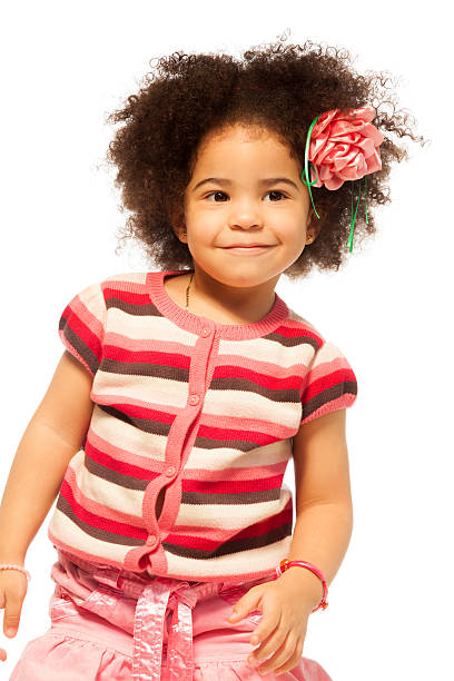 istock Black little girl portrait 158896018