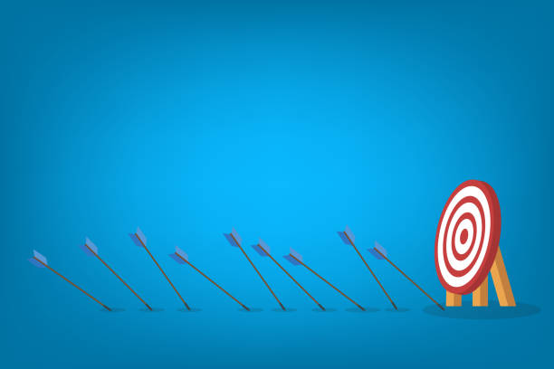 zmeškaný cíl - porážka neúspěch stock ilustrace