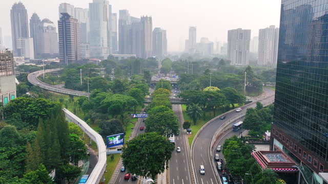 Aerial view of Jakarta downtown