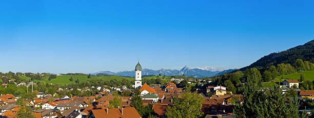 istock Panoramic view above the roofs of Pfronten im Allgaeu 158897702