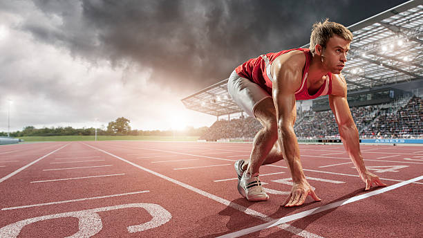 istock Male Athlete Ready to Run 158900021