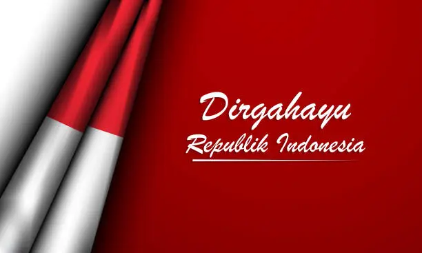 Vector illustration of Indonesian Independence Day Background Design.
