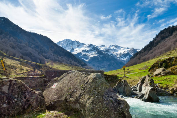 French Pyrenees: the Gave de Brousset river, Laruns, France