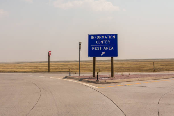 Information Center, Rest Area sign on the highway